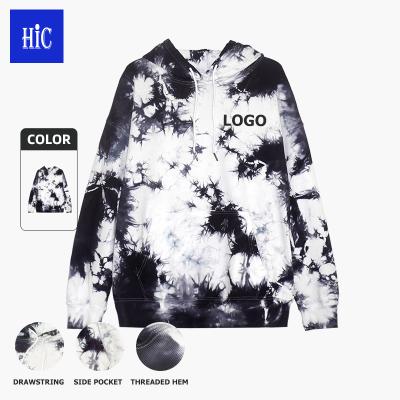 China Wholesale High Quality Anti-wrinkle HIC Design Plus LOGO Unisex Pullover Casual Long Sleeves Custom SizeTie Dye Hoodies Top Clothes for sale