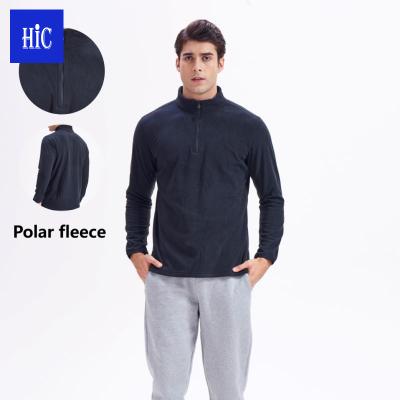 China HIC Viable Mens Half Zip Fleece Jacket, Long Sleeve Winter Warm Casual Jacket, Thermal Mountain Outdoor Jacket for sale