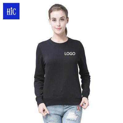 China Wholesale Women's Knitting Crewneck 300g Cotton Anti-wrinkle HIC Printed Custom LOGO Solid Colors Casual Vintage Pullover Sweater for sale