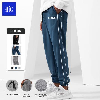 China Wholesale Fashion HIC Men's Anti-pilling Pants and Trousers Plus Size Straight Pants LOGO Casual Solid Fleece Joggers Custom Made for sale