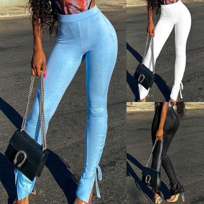 China Wholesale Anti-Wrinkle 2021 Women Yoga Pants Pants Solid Color Skinny High Waist Casual Fitness Workout Wear Gym Sport Pants Lady Woman for sale