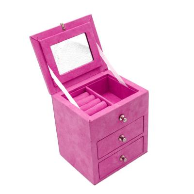 China Custom OEM/ODM High Quality Fashion Ladies Large Capacity Fine Jewelry Storage Box for sale