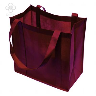 China 2022 Eco-Friendly Hot Selling Stand Up Reusable Recyclable Nonwoven Eco Friendly Nonwoven Grocery Bottom Tote Bag Shopping Bag Shopping Bags for sale