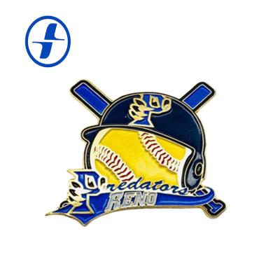 China 3D Design Sport Club Metal Honor Games Soft Pin Baseball Backhand Trading Pins for sale