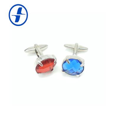 China Europe Hot Sale Rose Quartz Cufflinks For Men's Shirt Silver Color Stone Cufflinks Luxury Round Cufflinks Wholesale Price Jewelry for sale