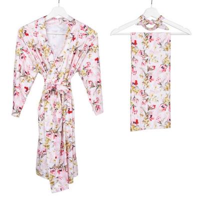 China 2021 Newborn Long Dress Outfit Parent-child Size Baby Blanket Hair Accessory More Pregnant Women Suits High Quality Printed Maternity for sale