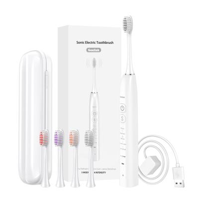 China 2022 New Trend Battery Operated Home Travel Used IPX7 Personalized Smart Waterproof Ultra Sonic Electronic Toothbrush For Adult for sale