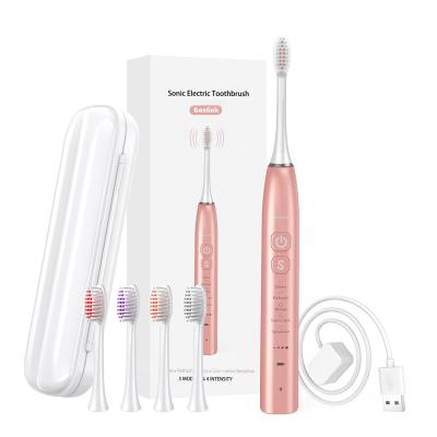 China Low Price Battery Operated High Quality UV Body Professional Mouth Armor Sonic Deep Clean Electric Toothbrush With 5 Modes 4 Speed ​​Travel Case for sale