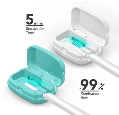 China Household Toothbrush Travel Design Amazon Automatic UV-C Light Toothbrush Sterilizer Box Hot Selling Electric Portable Disinfection for sale