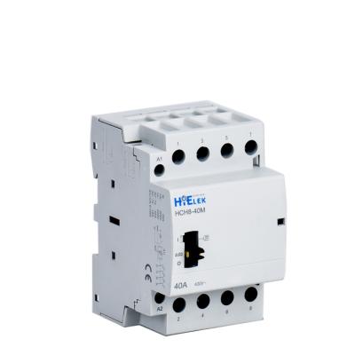 China 48v Contactor, HiELEK 4 Manual Modular Pole Contactor, AC Contactor Ribbon Point 12v DC Magnetic Starter for sale