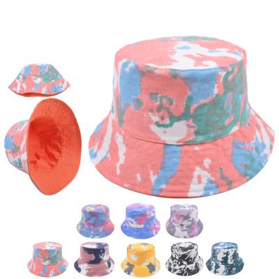 China Reversible Dye Wearing Double Sided Bob Homme Sun Hat Rainbow Color Brim Hip Hop Link Sun Visor Women Men Bucket Hats Picture Wide Panama Hat for sale