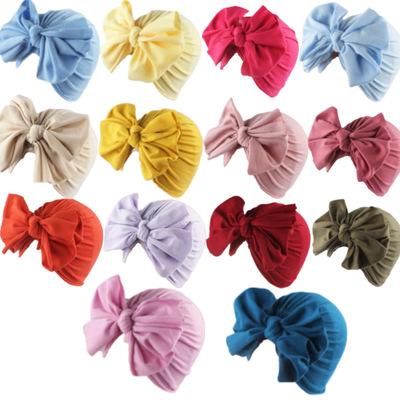 China DecorateÂ   knitted headband children Bowknot many colors wool baby knit hats hat scraf set knit for sale