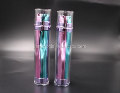 China Nice Double Tube Acrylic Bottles , Twin Neck Airless Dispenser for sale