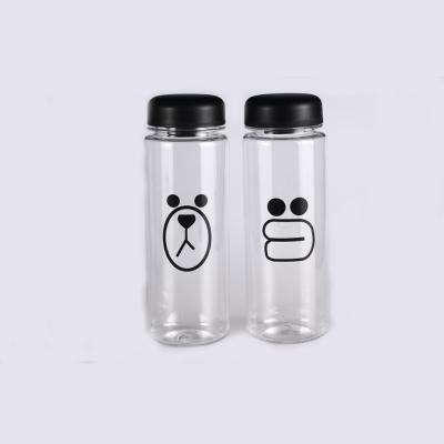 China Sports Beverage 500ml boba tea plastic bottle with colorful cap and bag for sale