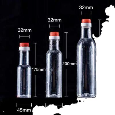 China Clear Plastic Household Products 150ml 300ml 500ml Round Bottle For Cooking Oil for sale