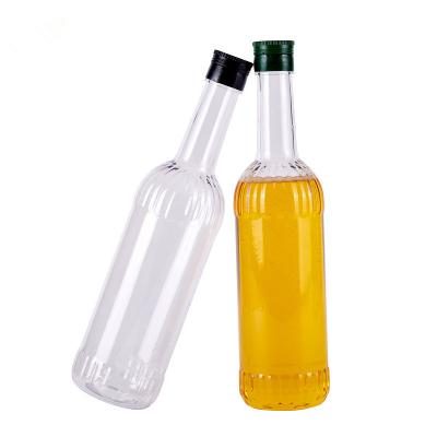 China food & New Beverage Packaging 800ml Round Shape Soy Sauce PET And Olive Cooking Oil Plastic Bottle With Screw Lid for sale