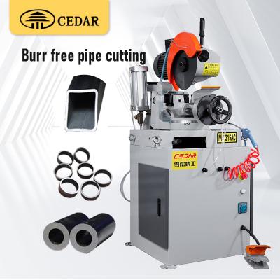 China Building material stores Shigan 315AC semi-automatic pipe cutting machine round the pipe, square pipe, rectangular pipe cutting without burrs for sale