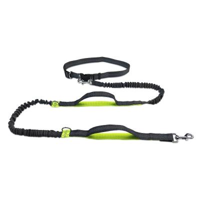 China Running Dogs Free Leash Elasticity Hand Pet Products Running Dogs Cock Collar Advance Height Adjustable Jogging Rope for sale