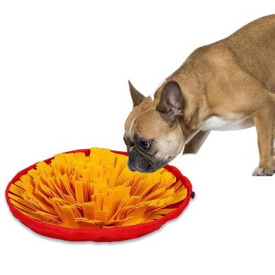 China Durable Improved Chewable Nose Dog Bowl Mat With Free Lick Pad IQ Training Pet Bowl Feeding Mat for sale