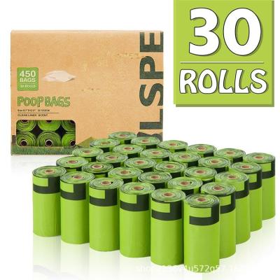 China Sustainable Wholesale Compostable 30 Rolls Pet Biodegradable Waste Bags Christmas Pack Dog Poop Bag for sale