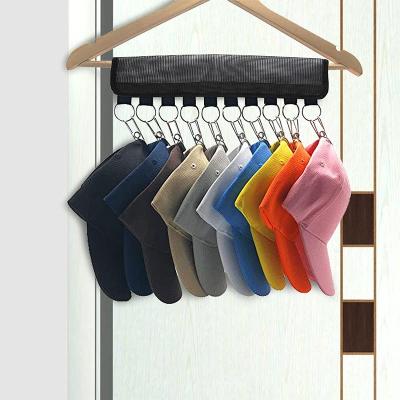 China Stocked 10 Rack Display Rack Baseball Clips Hanger Coat Rack Clothes Hat Rack Metal Hat Organizer Rack For Hanger for sale