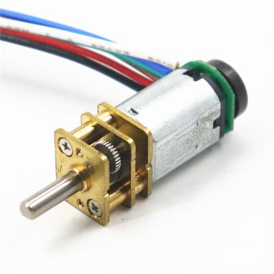 China 1:100 12mm Metal Gear Motor 3v 6v 12v 24v N20 Totally Enclosed DC Motor With Encoder for sale