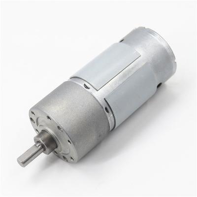 China Totally Enclosed DC Gear Motor 12V 24V RPM 15W 37mm Slow Speed ​​Low Speed ​​Motor With RS 555 DC Motor 37gb555 for sale