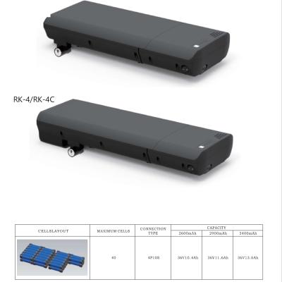 China Kangaroo Case RK-4C 36V 14Ah E-bike Rechargeable Lithium Ion Battery Pack RK-4C RK-4C for sale