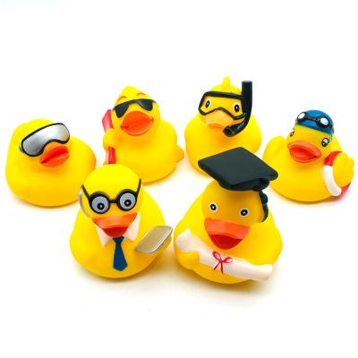 China Toy Jugetes Swimming Pool Rubber Duck Floating Baby Shower Gift Bath Animal Bathroom Toy For Kids for sale