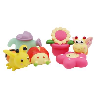 China Plastic Bath Toy 3d Cartoon Figure Bathtub Shower Toy Insert Animal Pvc Soft For Kid Toddler Bathing Toys for sale