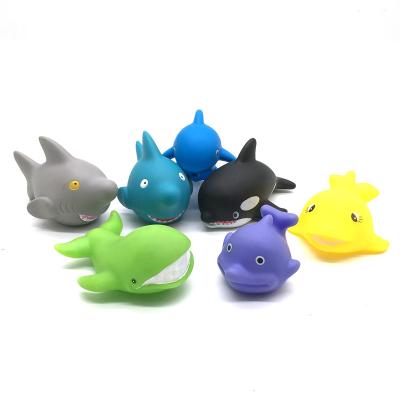 China Bath Toy Vinyl Shark Whale Sea Animal Shark Fish Squirt Pool Water Spray Bath Toy For Toddler Child for sale