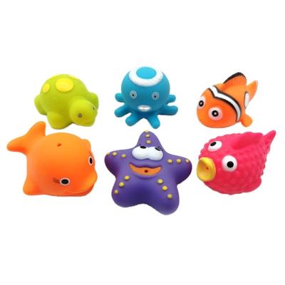 China Bathe Rubber Animal Rubber Dolphin Sea Dolphin Wholesale Manufacturer Ocean Baby Bath Plastic Toys For Children Kid for sale