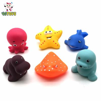 China Wholesale Custom Seal Sea Lion Friendly Animal Toy Set Soft Ocean Toy Eco PVC Bathtub Squeaky Toys For Kids for sale