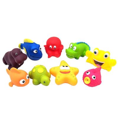 China Wholesale Eco-Friendly Water Tool Baby Ocean Spray New Sea Animal Squirt Shower Baby Bath Toys Set For Kids Children for sale