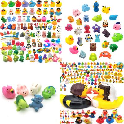 China Toy Cartoon Child Rubber Bath Splashing Sound Squirting Toy Animal Toddler Baby Bathtub Squirter No Hole Mold Bathroom Shower Sea Animal Bath Toy for sale