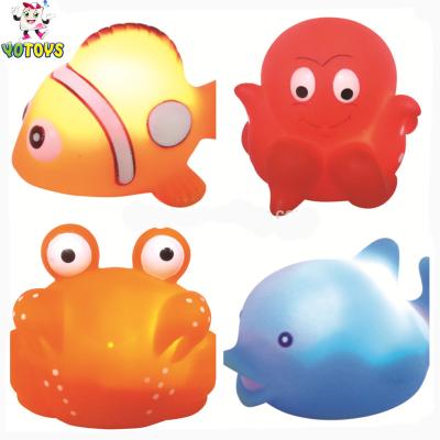 China Plastic Growing Toys PVC Duck Flashing and Floating Gifts Glow LED Night Light Bath Toys for Babies for sale