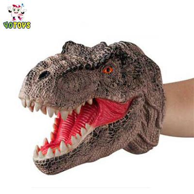 China Mini Plastic 3D Educational Soft Animal Figure Toy Dinosaur Finger Puppets Baby Educational Bath Toys For Boys Toys for sale