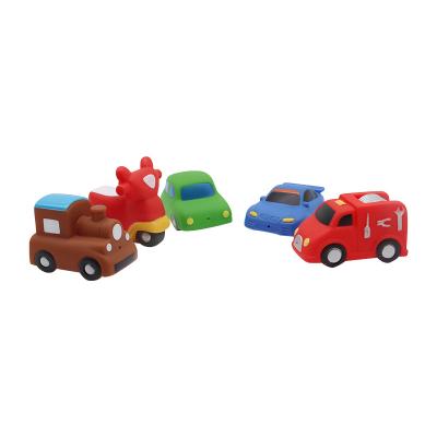 China Children gift& Baty Educational Toy& Wholesale Popular Promotional Item China New Car Vehicle Baby Rubber Plastic Water Injecting Bath Toys For Infant Children for sale