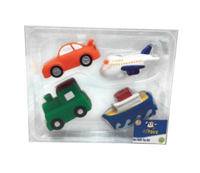 China 2021 New Phthalate Toys Vinyl Car Airplane Train Boat Baby Bath Free Squirters Toy Set For Infant Toddlers for sale