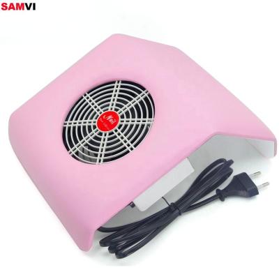 China Powerful ABS SAMVI Nail Dust Collector with High Suction Fan Manicure Vacuum Cleaner Dust Collector with 2 Gather Bags 858-1 for sale