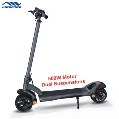 China Double Suspension Electrico 48V 500W Scooter OEM XIAOMIGE Adult Term Wide Wheel Unisex Foldable Electric Scooter Long for sale