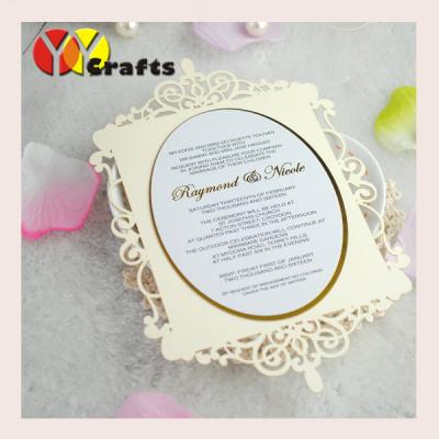 China Custom Wedding Thank You Card with printing and gold stamp 22.5X15 cm for sale