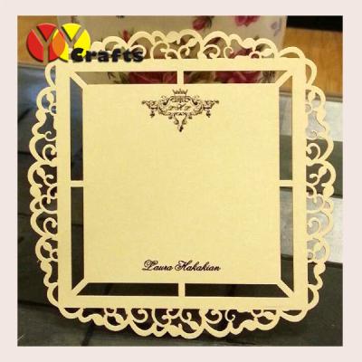 China Laser cut Wedding Thank You Card  for guests , Printing Wedding Paper Card for sale