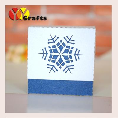 China Snowflake wedding gift boxes white Christmas favor spilt design for sale