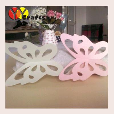 China Cute butterfly Napkin Rings holders wedding fancy  metallic paper for sale