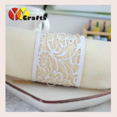 China Lace paper napkin rings for wedding party decorations , flower napkin ring for sale