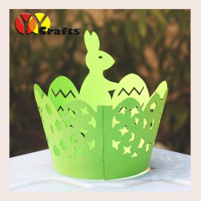 China Easter day eco friendly paper handmade fancy cup cake holder with cheap price for sale