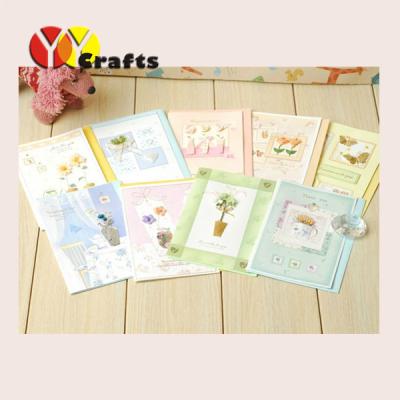 China 3D elegant Wedding Greeting Card for birthday Christmas New Year with stick flowers for sale