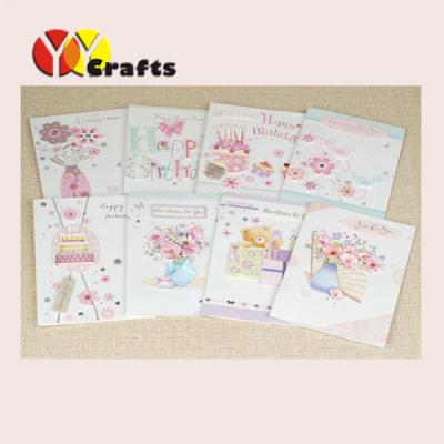 China Ecofriendly Handmade Paper Greeting Card For Birthday Various Designs for sale