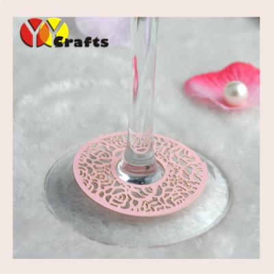 China Matte aper Wine Claims party wedding favors on the bottom glasses for sale